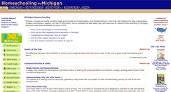 Desktop Screenshot of homeschoolinginmichigan.com