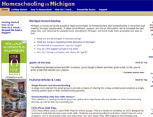 Tablet Screenshot of homeschoolinginmichigan.com